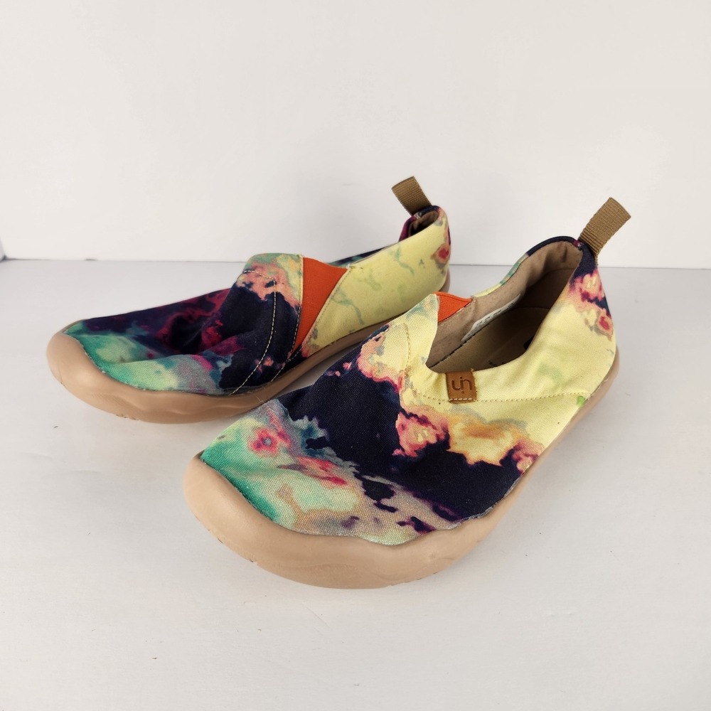Toledo Women's Travel Art Painted Multicolor Comfy Flat‎ Shoes Size 8.5